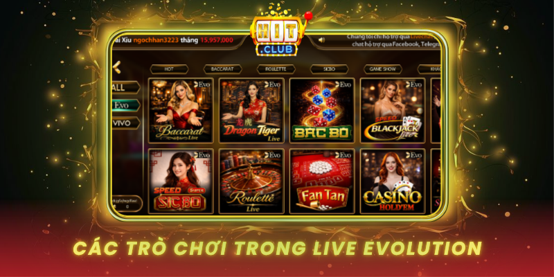 Cac Tro Choi Trong Live Evolution
