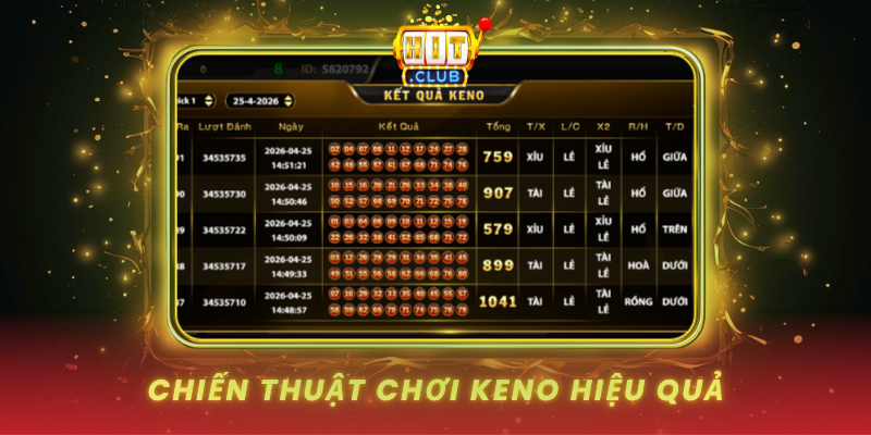 Keno - Trò Chơi Xổ Số Hiện Đại Tại HitClub 2 Chien Thuat Choi Keno Hieu Qua