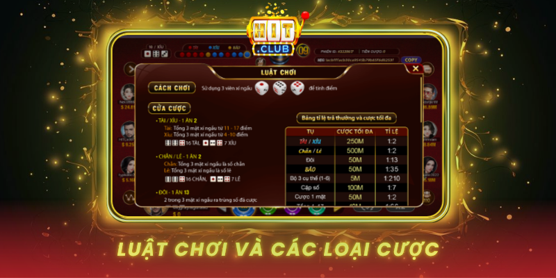 Luat Choi Va Cac Loai Cuoc