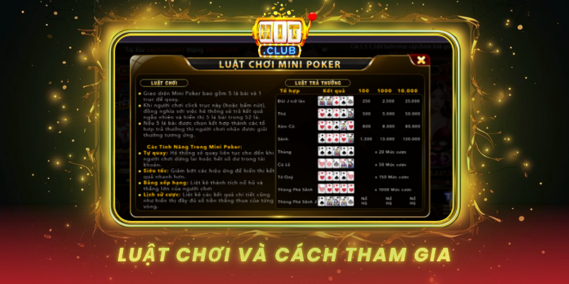 Mini Poker HitClub Poker Nhanh Gọn Và Hấp Dẫn 1 Luat Choi Va Cach Tham Gia 2