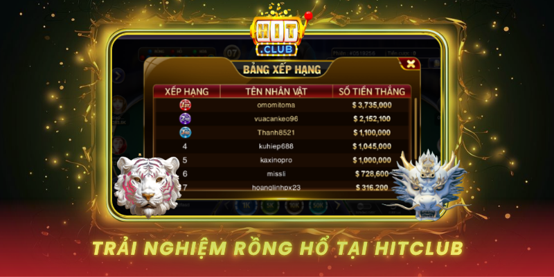 Rồng Hổ HitClub Trò Chơi Nhanh Gọn Và Kịch Tính 3 Trai Nghiem Rong Ho Tai Hitclub