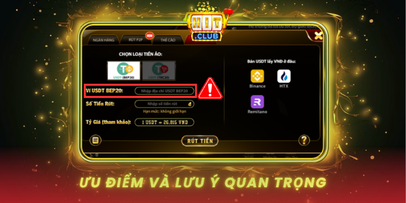 Rút Tiền Qua Tiền Ảo HitClub Hiện Đại Và Bảo Mật Cao 3 Uu Diem Va Luu Y Quan Trong